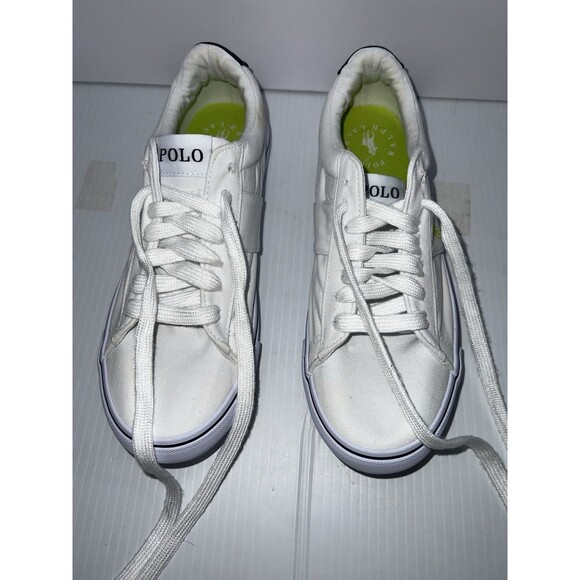 Ralph Lauren Sayer Sneakers POLO White/Blue Size Size 7 RF104092 - Picture 10 of 10